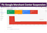 fix google merchant center suspension